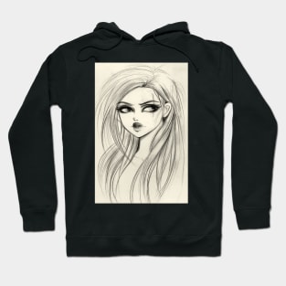 Portrait of White Hair Girl 2016 Hoodie